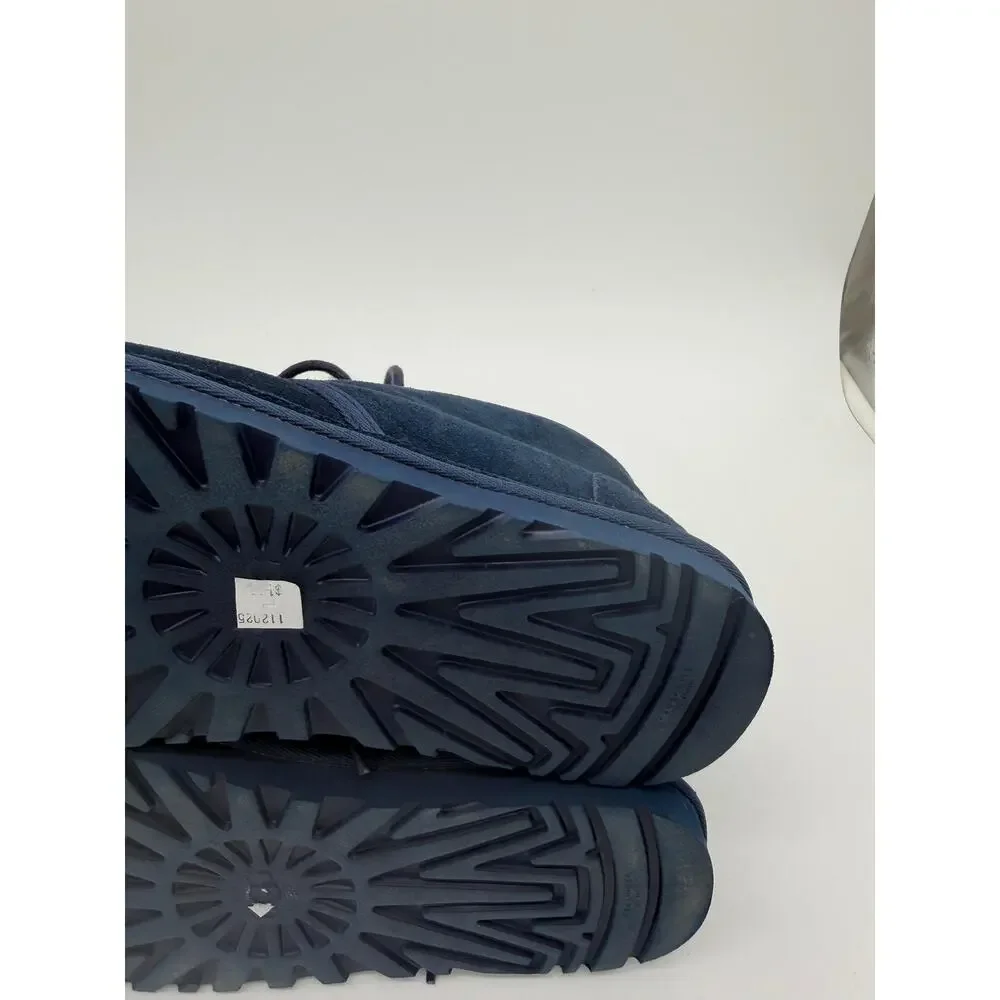 UGG Boots Mens Size 10 Blue Suede Chukka Wool Lined Ankle Winter Casual